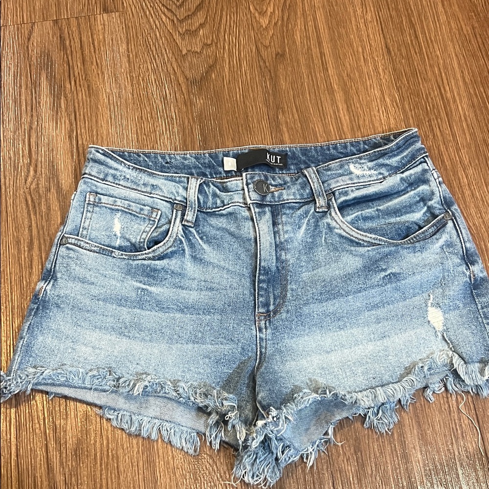Kut from the Kloth Light Blue Distressed Jean Shorts